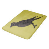 Raven Creepy Crow Green Gothic Ink Art Badmat (Gekanteld)
