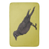 Raven Creepy Crow Green Gothic Ink Art Badmat (Voorkant Verticaal)