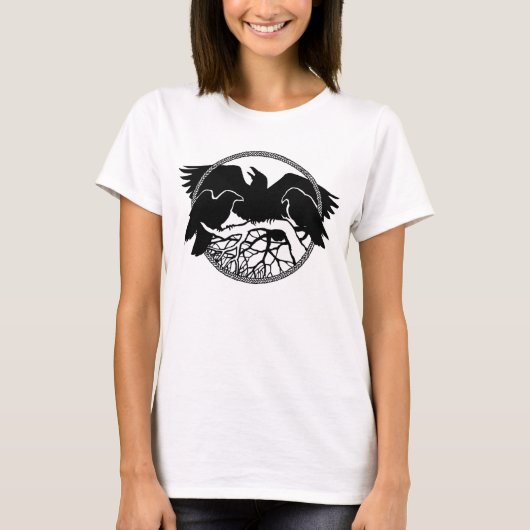 Raven Crow Art Shirt dames, T-shirt voor dames (Voorkant)