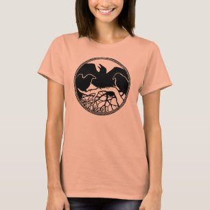 Raven Crow Art Shirt dames, T-shirt voor dames