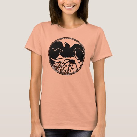 Raven Crow Art Shirt dames, T-shirt voor dames (Voorkant)