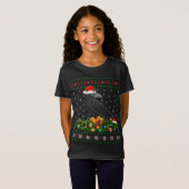 Raven Crow Bird Lover Xmas Santa Hat Ugly Crow Chr T-shirt (Voorkant volledig)