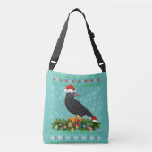 Raven Crow Bird Lover Xmas Santa Hat Ugly Crow Crossbody Tas (Voorkant)