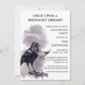 Raven Crow Cocktail Halloween Party Kaart (Voorkant)