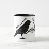 Raven Crow Coffee Fall | Nevermore Poe Gothic Poet Mok (Midden)