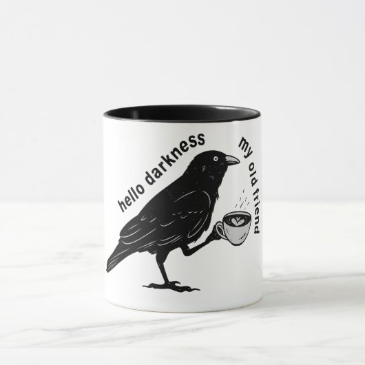 Raven Crow Coffee Fall | Nevermore Poe Gotische Di Mok (Midden)