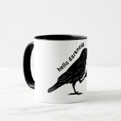 Raven Crow Coffee Fall | Nevermore Poe Gotische Di Mok (Voorkant links)