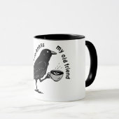 Raven Crow Coffee Fall | Nevermore Poe Gotische Di Mok (Voorkant rechts)