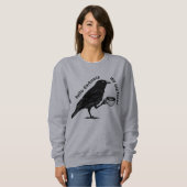 Raven Crow Coffee Fall | Nevermore Poe Gotische Di Trui (Voorkant volledig)