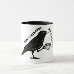 Raven Crow Coffee Fall   Nooitmeer Poe Gotische Di Mok