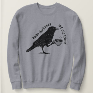 Raven Crow Coffee Fall   Nooitmeer Poe Gotische Di Trui