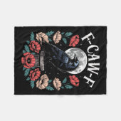 Raven Crow F-craw-f Halloween Bird Face Gothic Sp Fleece Deken (Voorkant (Horizontaal))