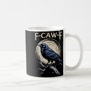 Raven Crow F-craw-f Halloween Bird Face Gothic Sp Koffiemok