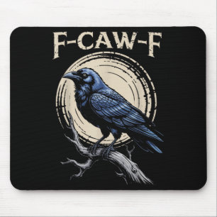 Raven Crow F-craw-f Halloween Bird Face Gothic Sp Muismat