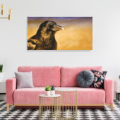 Raven Crow Gothic Fantasy Black Bird Natuur Canvas Afdruk (Insitu (Woonkamer))