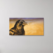 Raven Crow Gothic Fantasy Black Bird Natuur Canvas Afdruk (Voorkant)