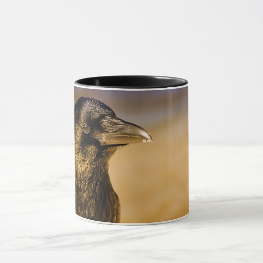 Raven Crow Gothic Fantasy Black Bird Natuur Mok (Midden)