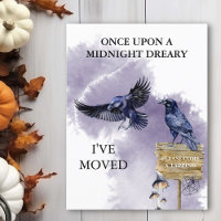 Raven Crow Halloween Moving Announcement