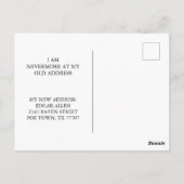 Raven Crow Halloween Moving Announcement Briefkaart (Achterkant)