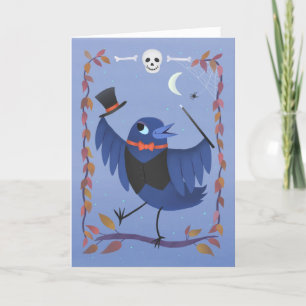 Raven Crow Halloween Verjaardag Kaart