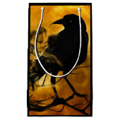Raven crow herfst oogst maan herfst zwart sinaasap klein cadeauzakje (Voorkant)