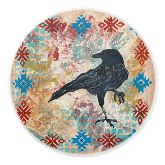Raven Crow-knop Keramische Knop (Voorkant)