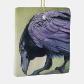 Raven Crow Lovers Keramisch Ornament (Rechts)