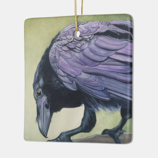 Raven Crow Lovers Keramisch Ornament (Links)