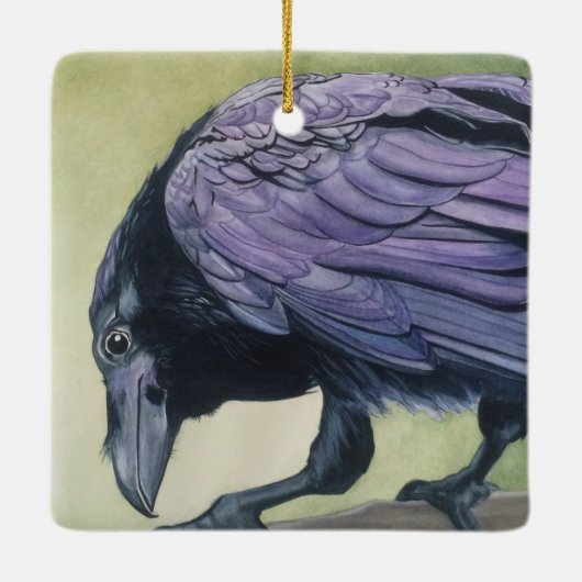 Raven Crow Lovers Keramisch Ornament (Achterkant)