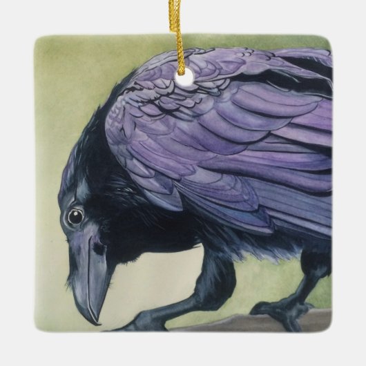 Raven Crow Lovers Keramisch Ornament (Voorkant)