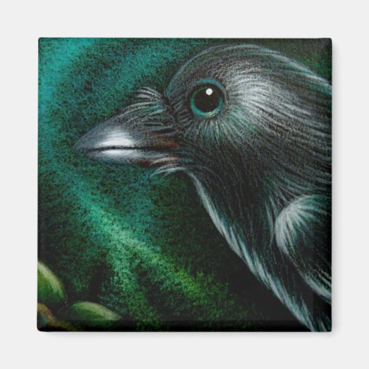 RAVEN CROW NORTHERN LIGHTS MAGNEET (Voorkant)