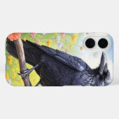 Raven Crow op Branch Case-Mate iPhone Case (Achterkant (horizontaal))