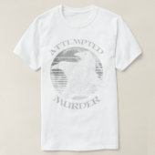 Raven Crow Poging Moord Retro Moon Wiccan Paga T-shirt (Design voorkant)