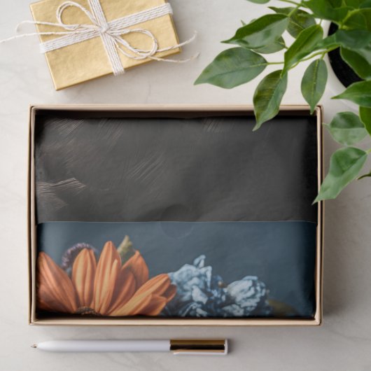 Raven Crow Vogel Bloemen Decoupage Tissuepapier (Geschenk)