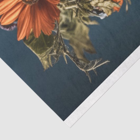  Raven Crow Vogel Bloemen Decoupage Tissuepapier (Detail)