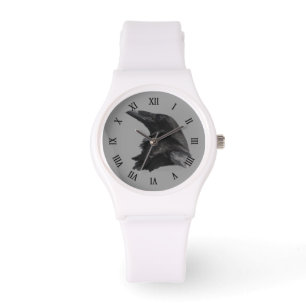 Raven Crow Wildlife Vogel Raven-Lover Horloge