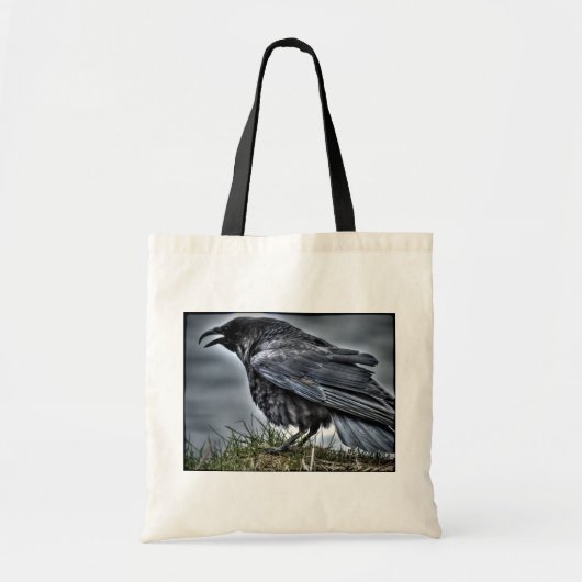 Raven Crow Wildlife Vogel Raven-Lover Tote Bag (Voorkant)