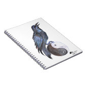 raven crow yang zwarte vogel notitieboek (Rechterzijde)