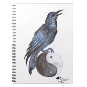 raven crow yang zwarte vogel notitieboek (Voorkant)