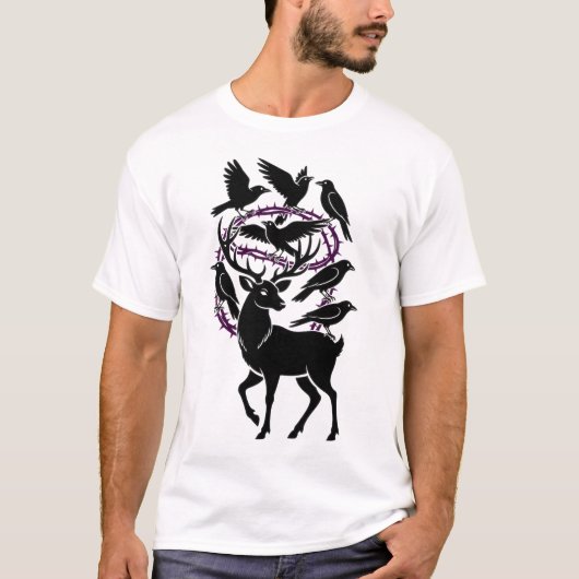 Raven Crown Deer T-shirt (Voorkant)