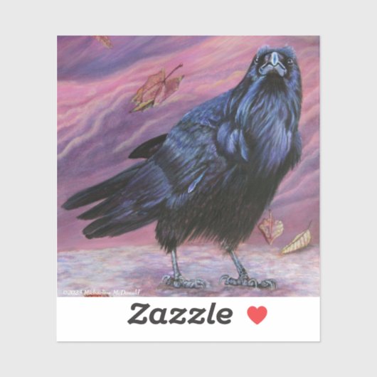 Raven Custom-Cut Vinyl Sticker (Vel)