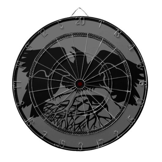 Raven Dartboard Cool Tribal Raven Art Dartboard Dartbord (Voorkant)