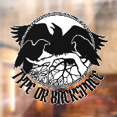 Raven Decal Personalized Tribal Art Window Cling (Vel 2)