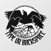 Raven Decal Personalized Tribal Art Window Cling (Vel)
