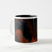 Raven Descent II Tweekleurige Koffiemok (Voorkant links)