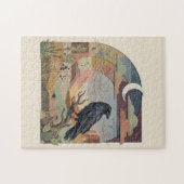 Raven & Desert Moon – Mystische Vogel Gothic Legpuzzel (Horizontaal)