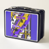 Raven design metalen lunchbox (Achterkant)