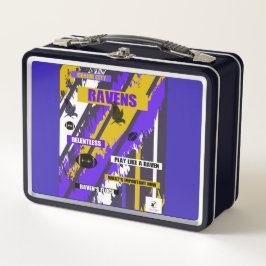 Raven design metalen lunchbox