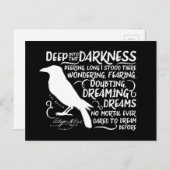 Raven (diep in die duisternis) van Edgar Allan Poe Briefkaart (Voorkant / Achterkant)