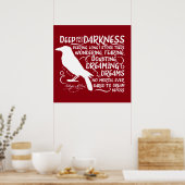 Raven (diep in die duisternis) van Edgar Allan Poe Poster (Keuken)